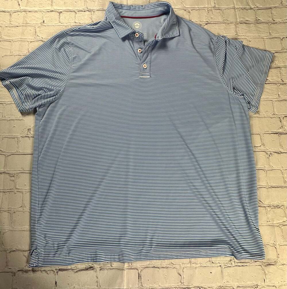 Flag & Anthem MadeFlex Men's Performance Wear Striped Short Sleeve Polo Shirt XX